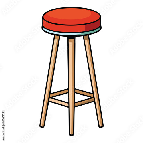 bar stools flat style vector isolated illustration white background