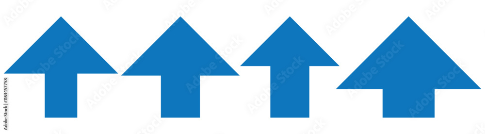 Simple black arrow up symbol isolated on white, upload icon Simple black arrow up symbol isolated on white, upload icon