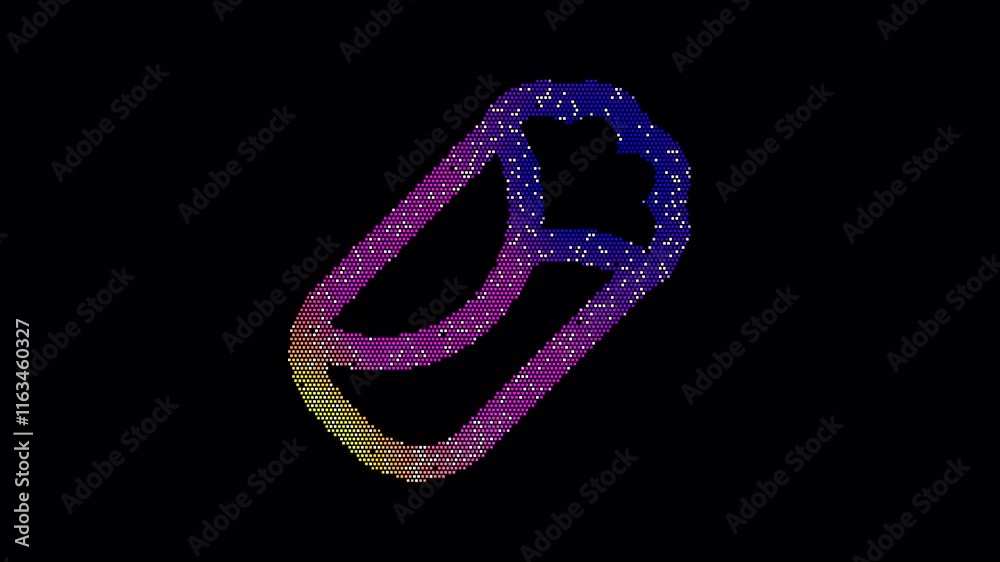 Icon burrito is made up of LED square shapes that shimmer and flicker. There are black dead diodes. In-Out looped. Alpha BW at the end Icon burrito is made up of LED square shapes that shimmer and flicker. There are black dead diodes. In-Out looped. Alpha BW at the end
