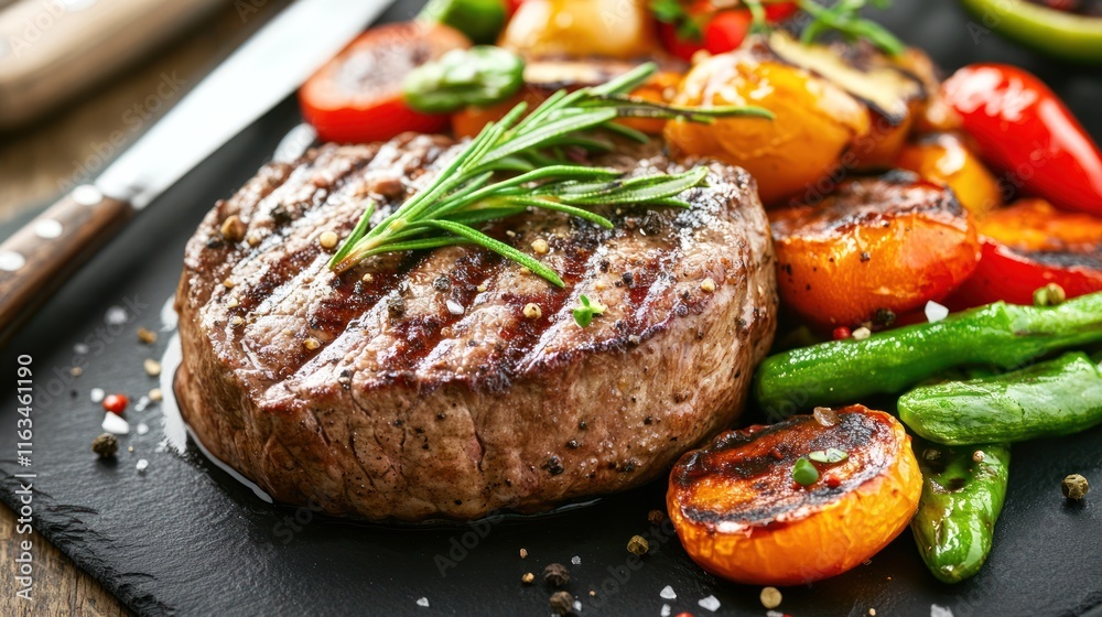 Grilled Steak with Roasted Vegetables Grilled Steak with Roasted Vegetables