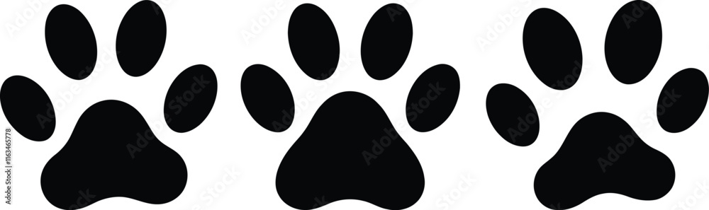 animal paw print vector illustrations animal paw print vector illustrations