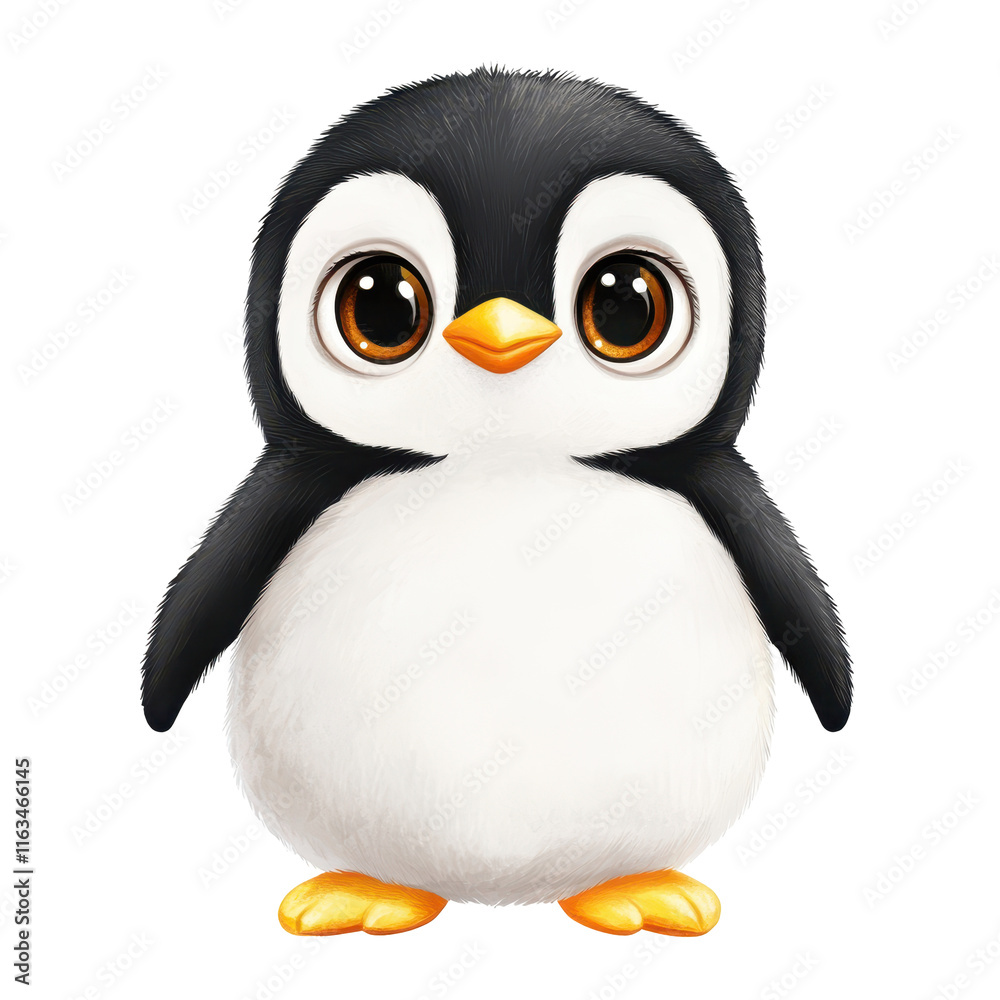 Fototapeta premium Cute Penguin Cartoon Illustration 