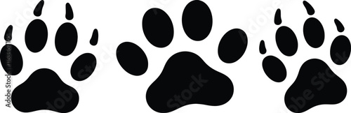 animal paw print vector illustrations