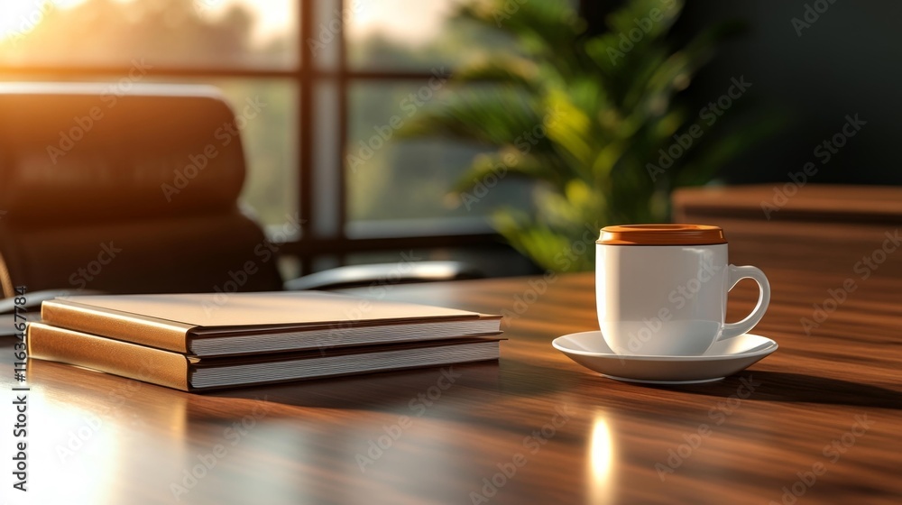 Legal Services Concept with Office Desk and Coffee. Generative AI Legal Services Concept with Office Desk and Coffee. Generative AI