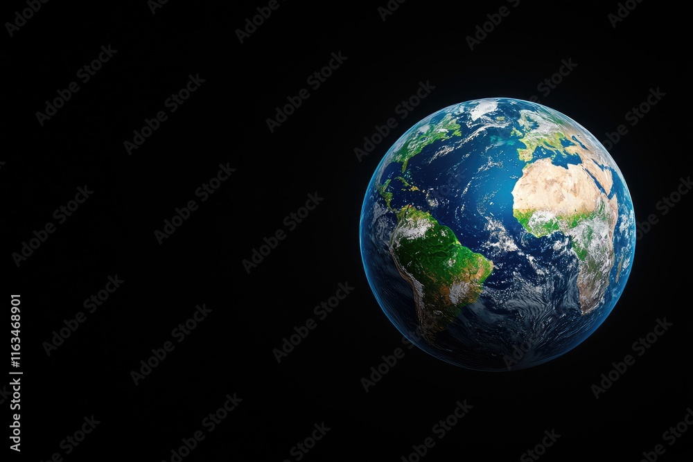 Exploration of earth from space blue planet high-resolution image dark space background aerial view nature's majesty Exploration of earth from space blue planet high-resolution image dark space background aerial view nature's majesty