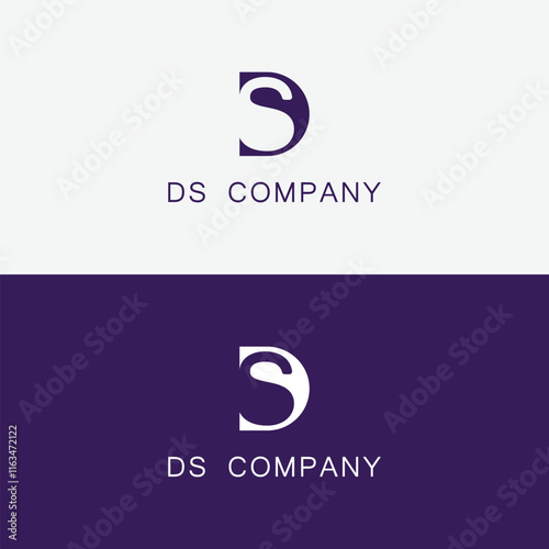 SD letter logo, SD letter logo template vector different color background.
 photo