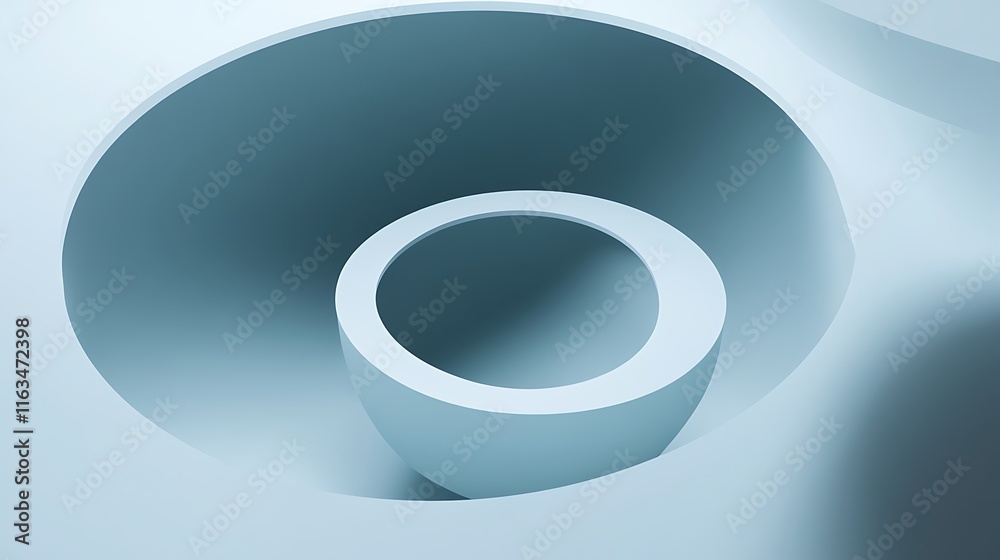 Abstract Blue Circular Forms Nested Design Abstract Blue Circular Forms Nested Design