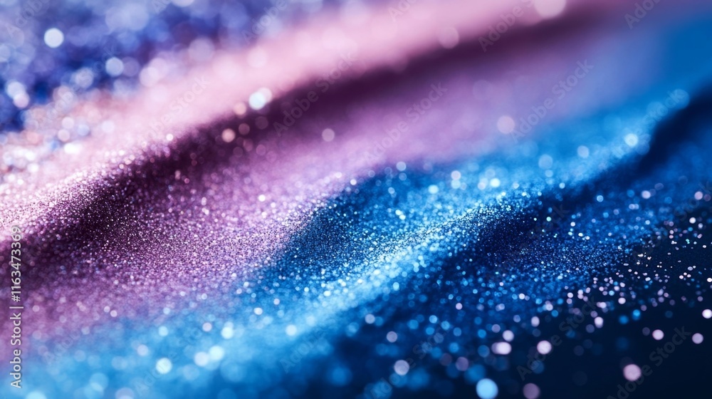 Blue and purple glitter texture close-up. Generative AI Blue and purple glitter texture close-up. Generative AI