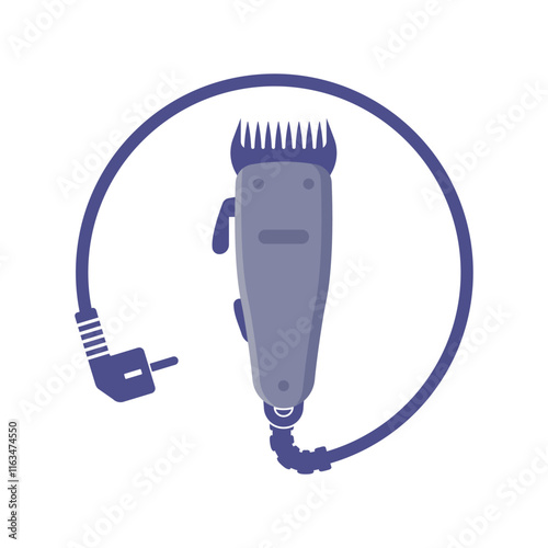 Electrical hair clipper vector icon illustration