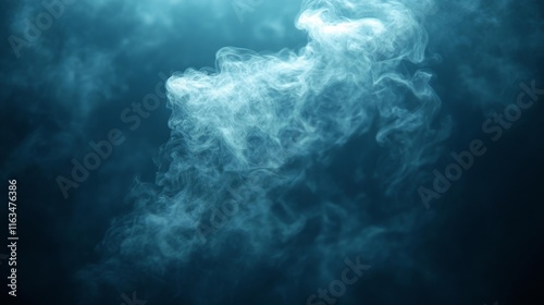 Blue Smoke Texture for Overlay Effects. Generative AI photo
