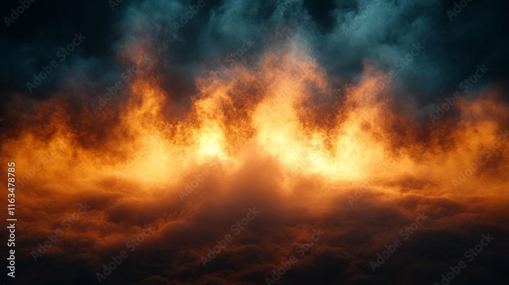 Dramatic Sandstorm Effect on Black Background. Generative AI Dramatic Sandstorm Effect on Black Background. Generative AI