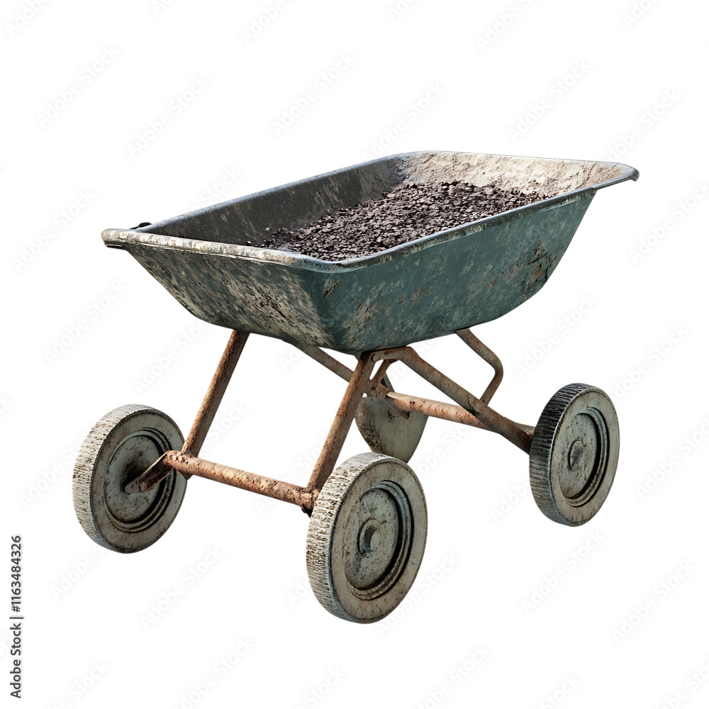 Wheelbarrow isolated on white background full depth of field
Wheelbarrow isolated on white background full depth of field