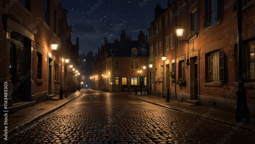 Fototapeta premium old street in the town