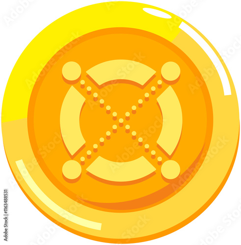 Schilderij op canvas elrond coin icon