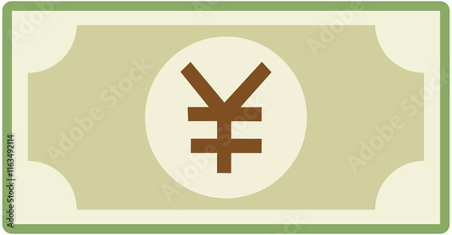 Japanese Yen Banknote with Wings 
