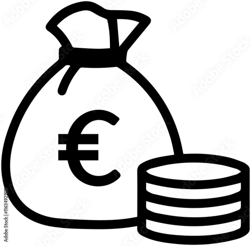 Euro Money Bag Coin