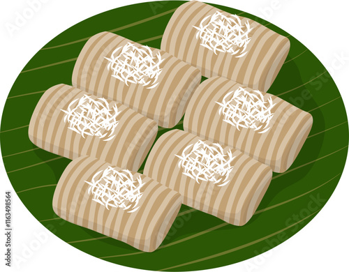 Gethuk Indonesian traditional food illustration  photo