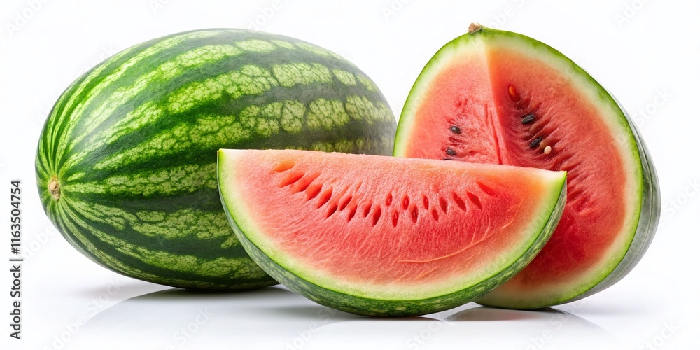 Fresh Watermelon and Melon Slice Close-up Fresh Watermelon and Melon Slice Close-up