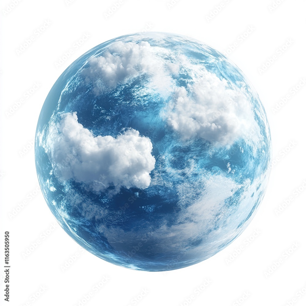 sphere of the earth seen from space, clouds covering it completely. sphere of the earth seen from space, clouds covering it completely.