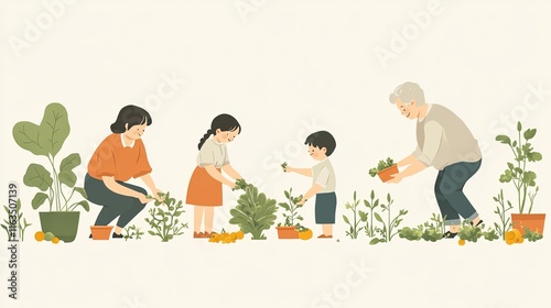Unity Across Generations, Generations in Harmony Through Minimalist Gardening