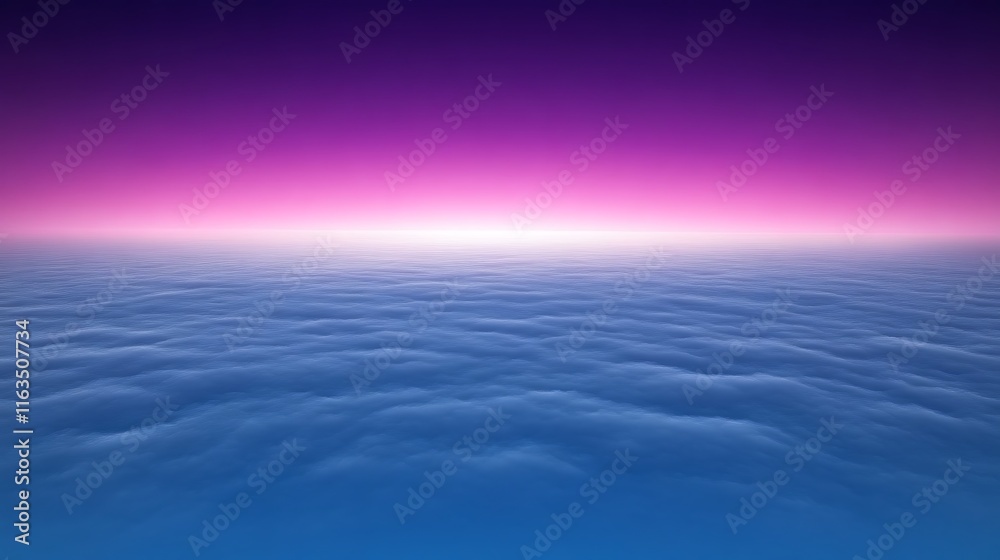 Obraz premium Serene Ocean Meets Purple Twilight Sky