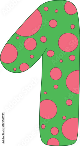 Number one, isolated on a white background