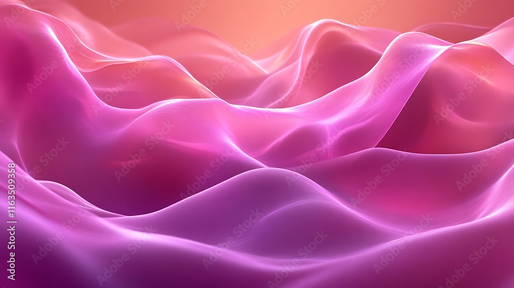 Fototapeta premium Abstract Pink And Purple Wave Forms Design