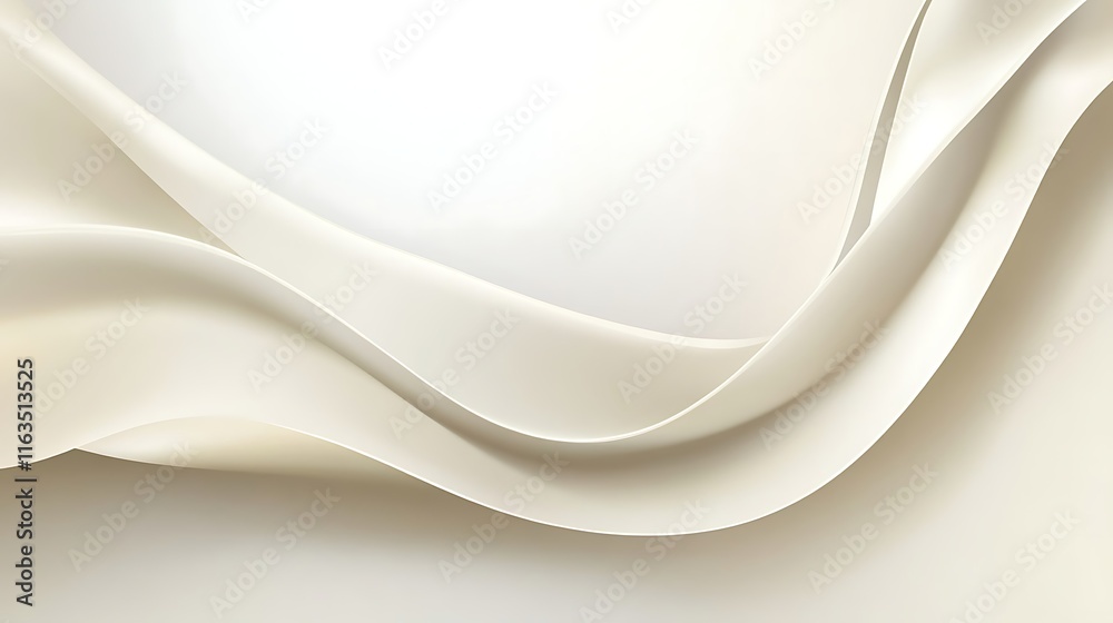 Obraz premium Abstract Cream Colored Fabric Waves Design
