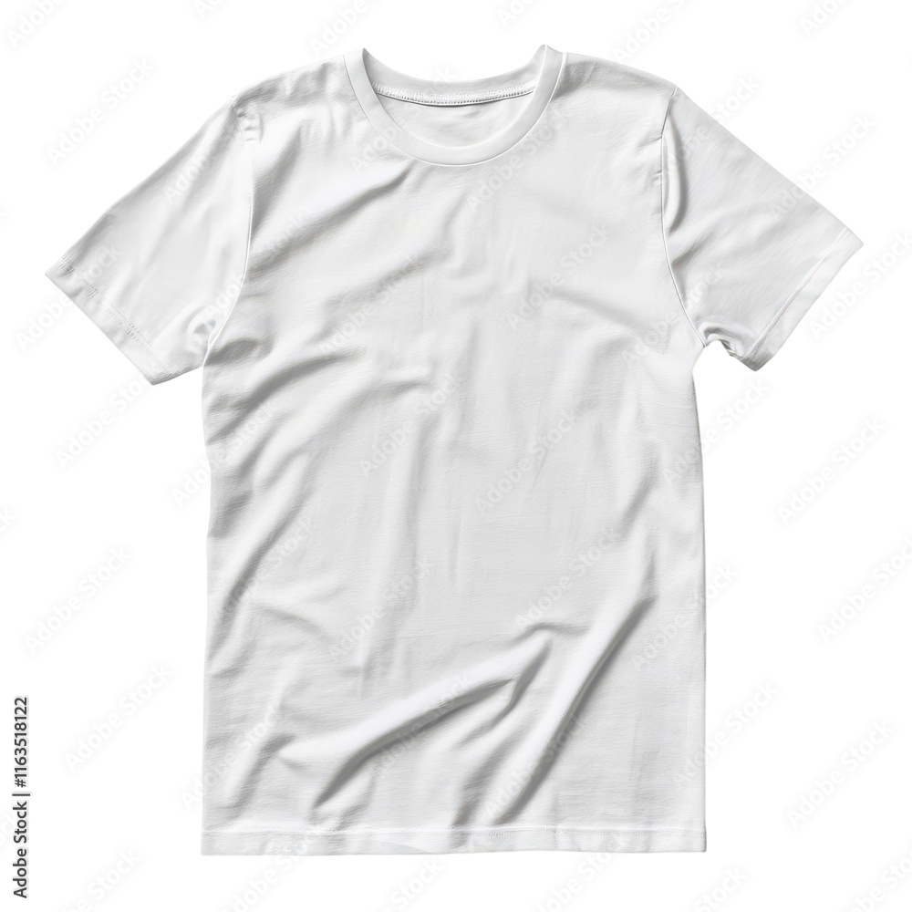 Minimalist Presentation of a White T-shirt on a White Background for Fashion, Retail, and Merchandise Use Transparent background Minimalist Presentation of a White T-shirt on a White Background for Fashion, Retail, and Merchandise Use Transparent background