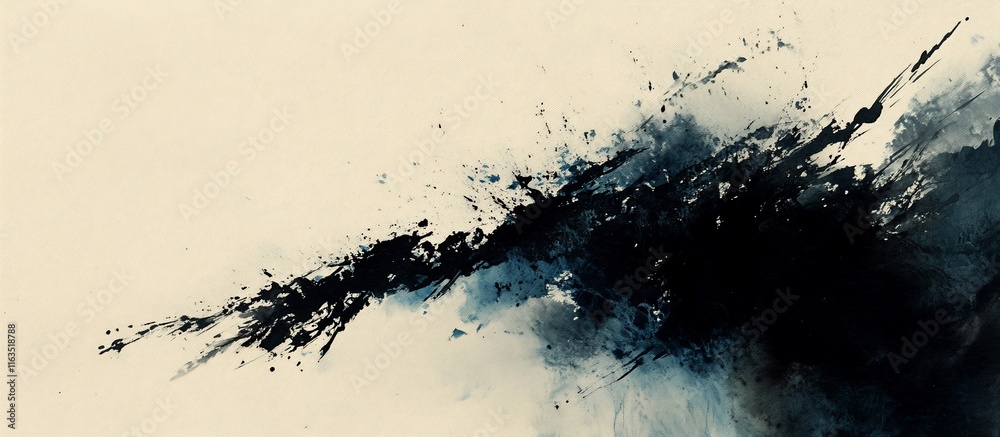 Fototapeta premium Abstract Ink Wash Painting.