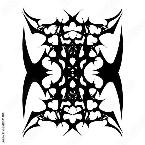 black and white tattoo design