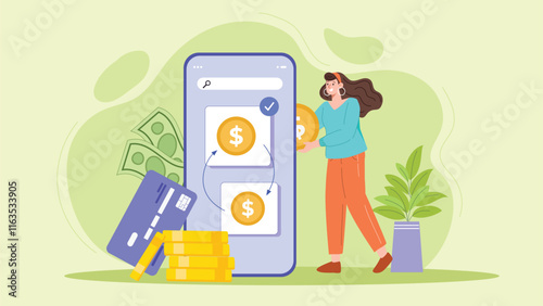 A professional design focusing on secure money transfers and payment gateways, featuring encrypted transactions, digital wallets, and safe payment options.
