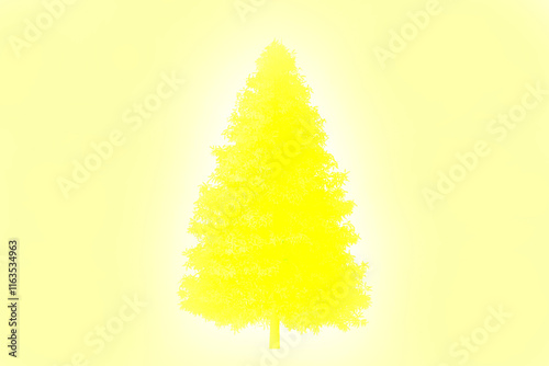 yellow christmas tree