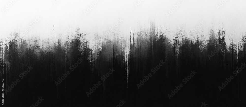 Fototapeta premium Abstract grayscale gradient with textured brushstrokes.