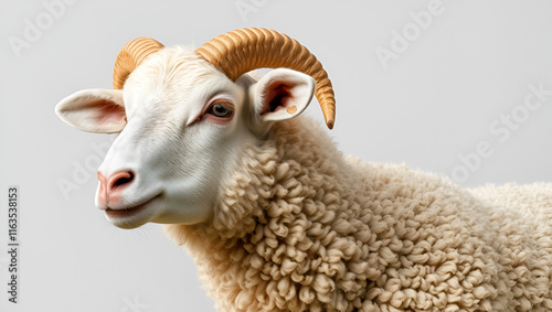 Domestic sheep - portrait (Ovis ammon f. aries ) photo