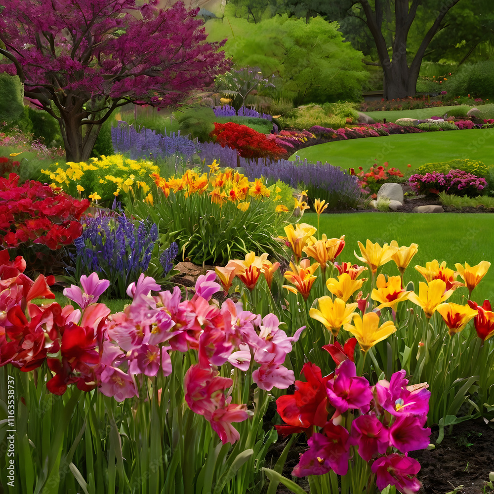 Fototapeta premium tulips in the park