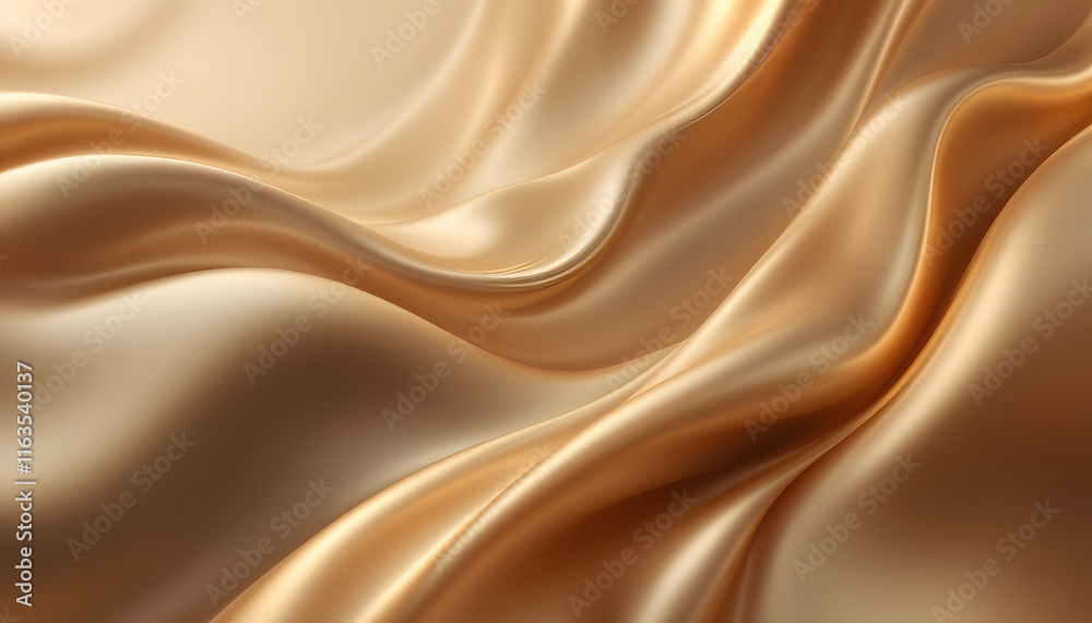 Fototapeta premium Golden Silk Drapery: Luxurious, Smooth, Abstract Texture