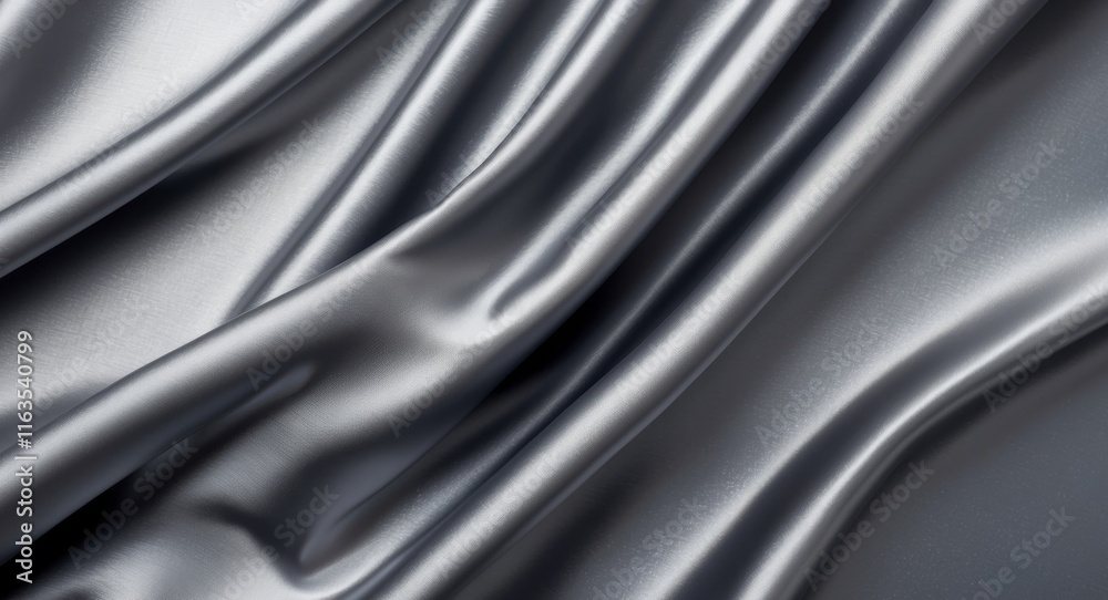 Obraz premium Elegant Dark Gray Satin Fabric Background for Corporate and Creative Projects