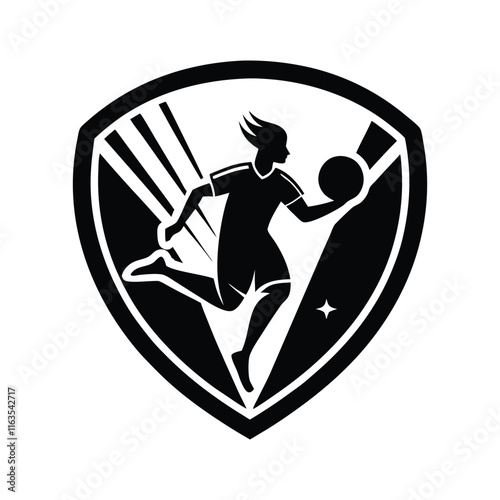 creative minimal playing kit, playing logo, football, cricket, basketball vector art design photo