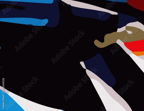 Colorful Abstract wavy Background with lines. Vibrant and Playful Colorful Abstract Cartoon-Themed Multi color Background for Creative and Joyful Artistic Expression. Colorful cartoon theme Background
