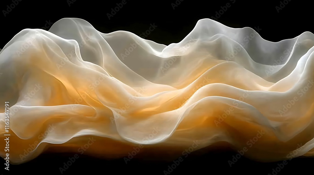 Obraz premium Abstract Draped Fabric in Warm Hues