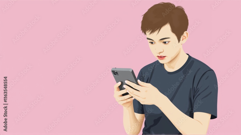 Person experiencing distress while holding head and staring at phone, reflecting modern challenges and emotional struggles in the digital age. Person experiencing distress while holding head and staring at phone, reflecting modern challenges and emotional struggles in the digital age.