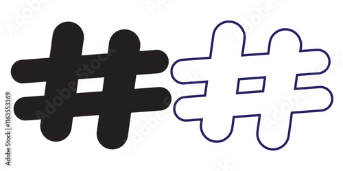 hastag glyph icon