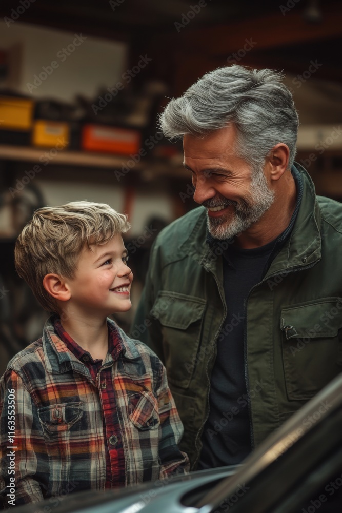custom made wallpaper toronto digitalFather and Son Bonding in the Garage: A heartwarming moment of shared joy and connection.
