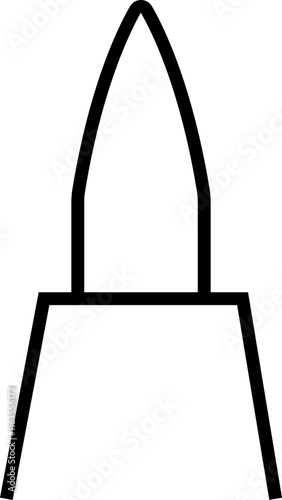 Marker nip icon flat vector. Ink tool. Graphic Fountain marker, Marker for signing. Empty blank instrument with copy space for corporate branding or ads, isolated on transparent background.