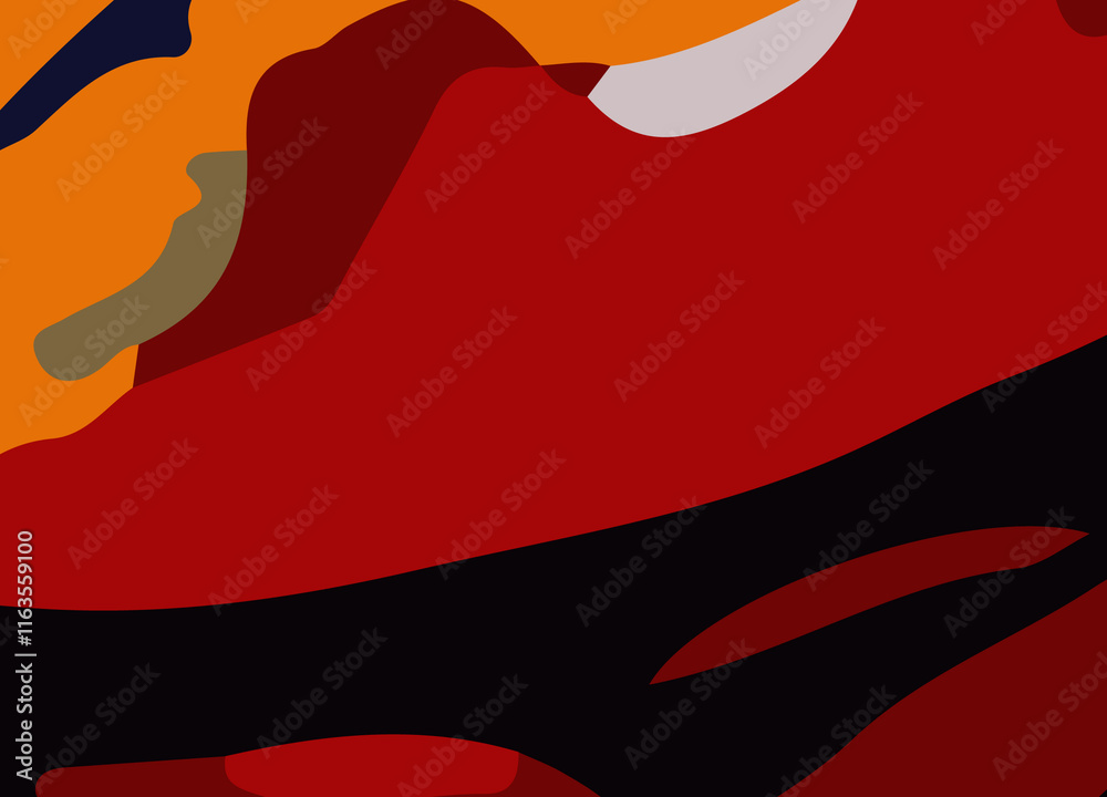 Obraz premium Colorful Abstract wavy Background with lines. Vibrant and Playful Colorful Abstract Cartoon-Themed Multi color Background for Creative and Joyful Artistic Expression. Colorful cartoon theme Background
