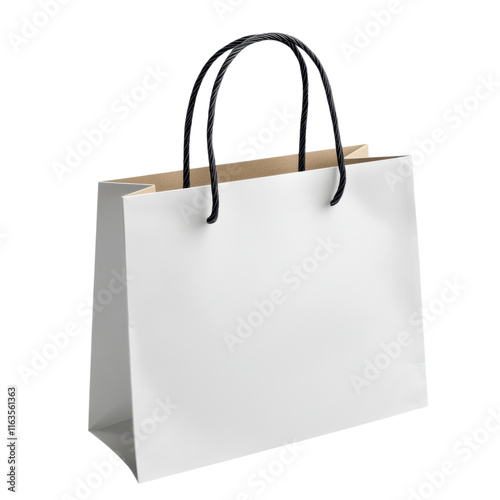 Obraz na płótnie Blank shopping bag mock-up with transparent background, ideal for branding presentations and promotional material designs. w salonie