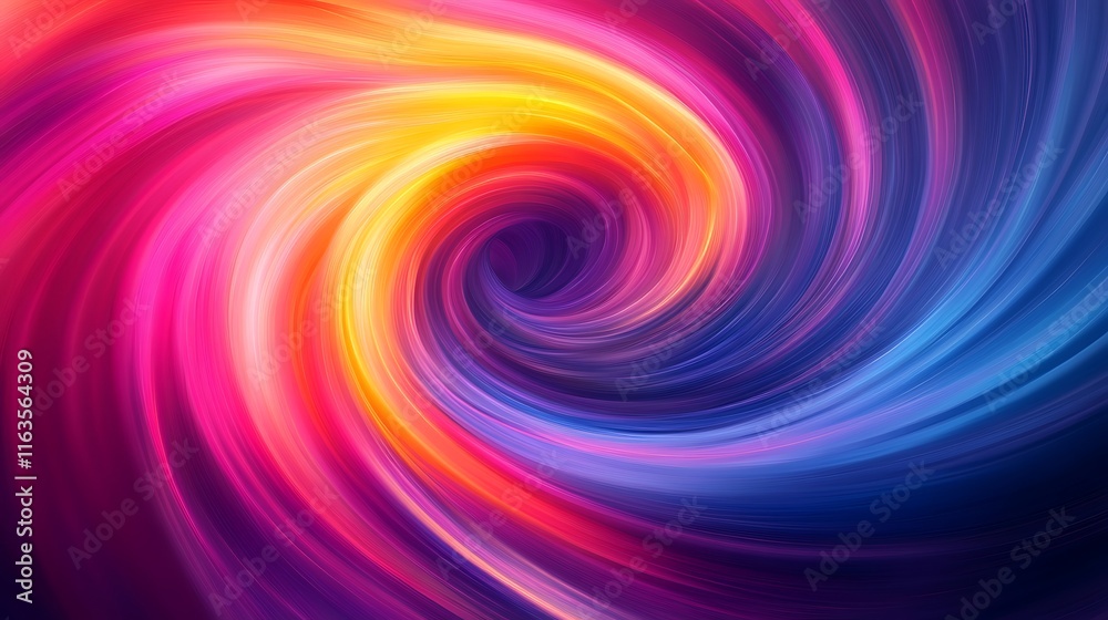 A smooth blend of vibrant swirling colors, soft gradients fading into one another like a dynamic flow of light.