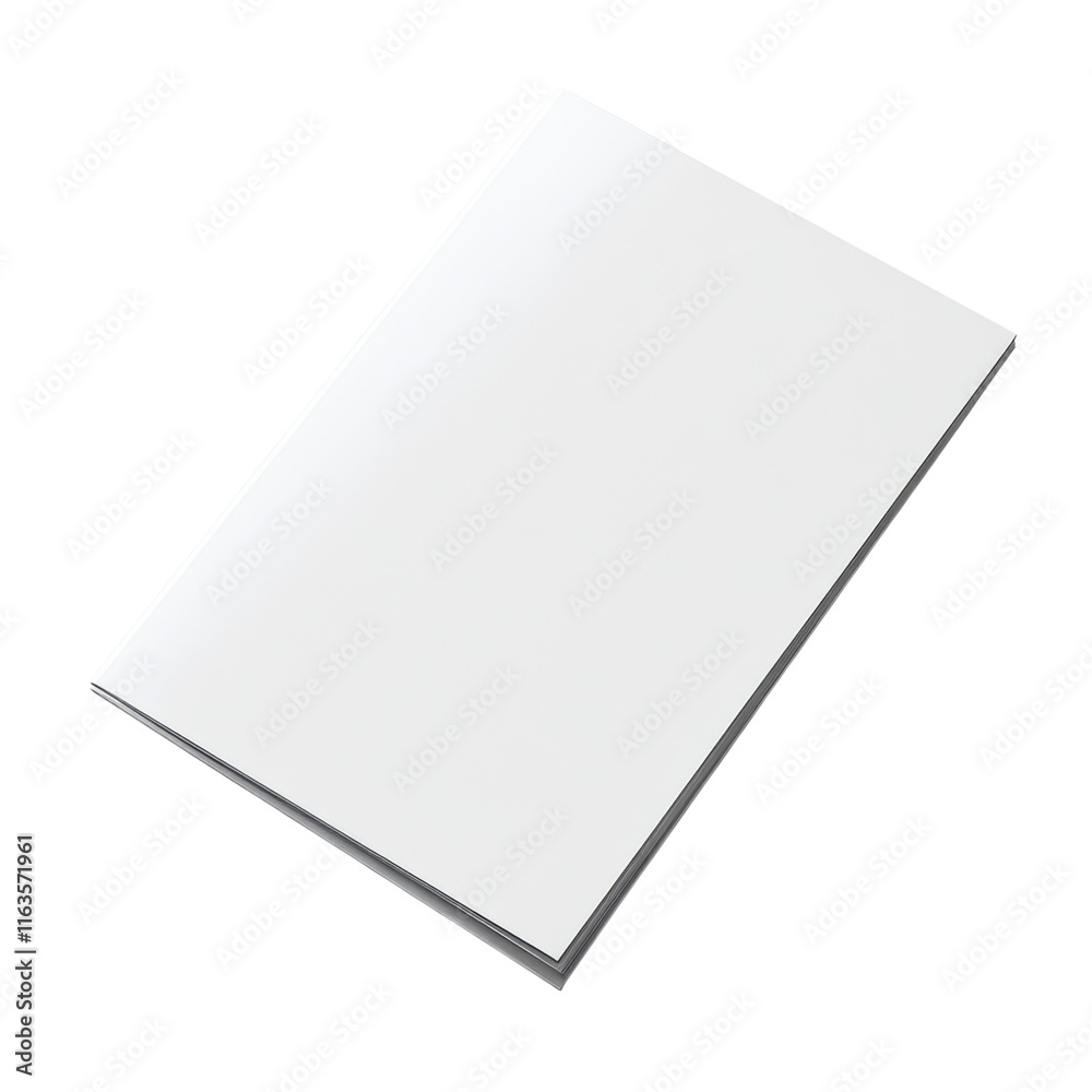 Business brochure mock-up with transparent background, ideal for showcasing designs and layouts in a professional presentation setting