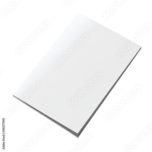 Obraz na płótnie Business brochure mock-up with transparent background, ideal for showcasing designs and layouts in a professional presentation setting w salonie